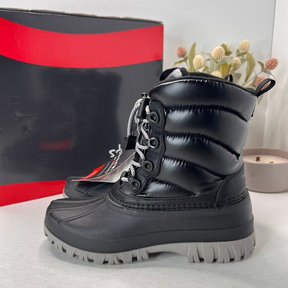 Storm by Cougar Cardiff N-Q Waterproof Puffy Snow Winter Boots Black Women 7 NWB - Picture 3 of 10